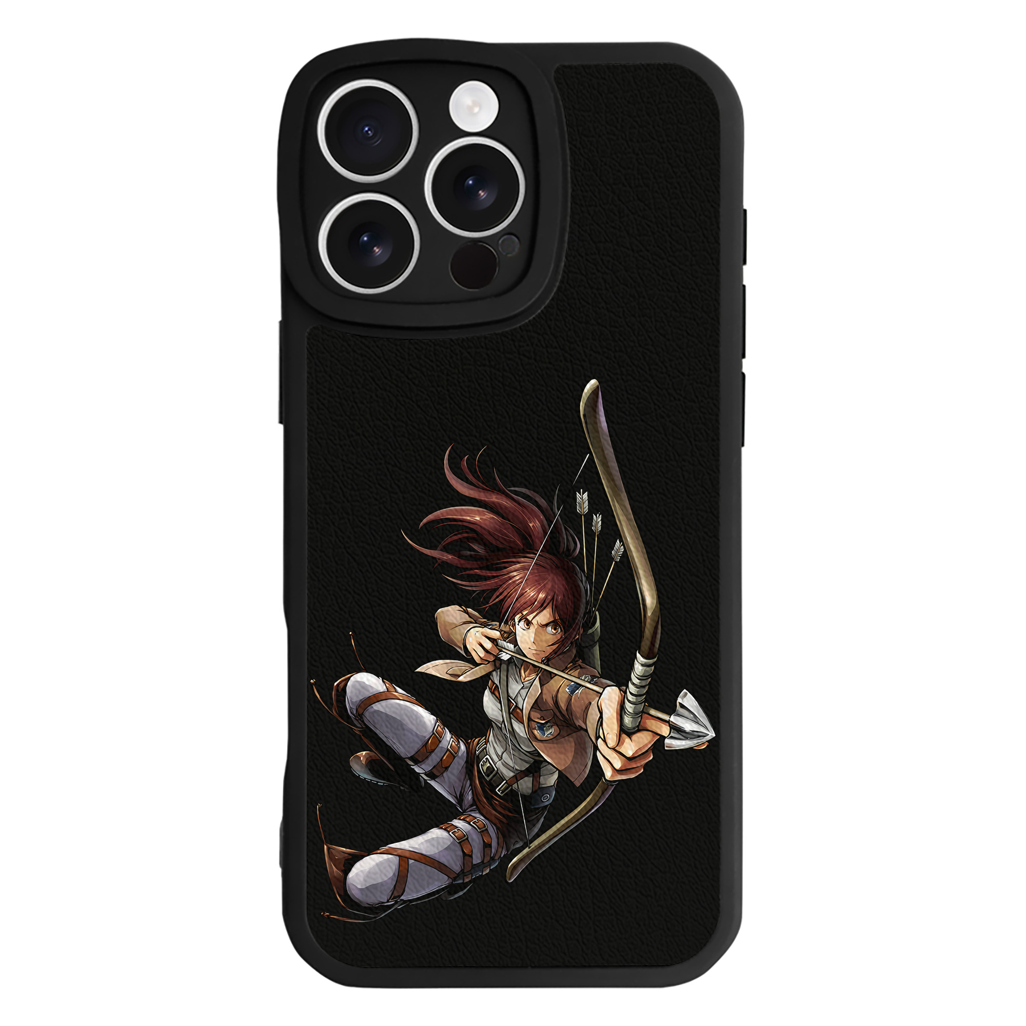 （画像用） 進撃の巨人 サシャ·ブラウス Attack on Titan Sasha Blaus 【iPhone 16シリーズ対応】シリコンスマホケース（レザー調） 材質：シリコン